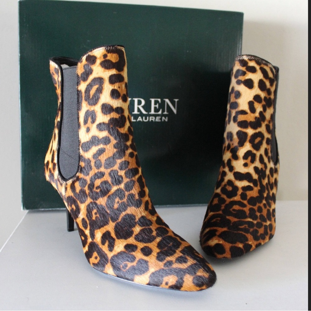 Sold on another platform — Ralph Lauren calf hair boots, new in box. Size 8.5